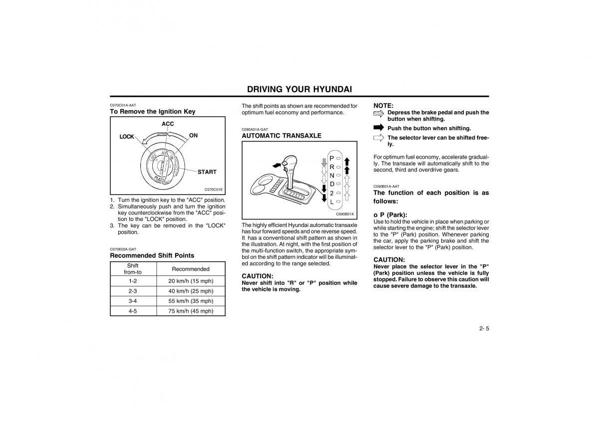 Bedienungsanleitung Hyundai Atos owners manual / page 67