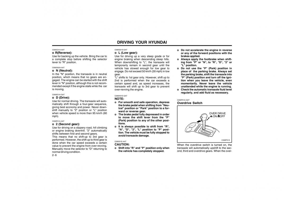 Bedienungsanleitung Hyundai Atos owners manual / page 68