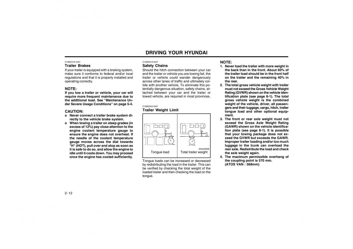 Bedienungsanleitung Hyundai Atos owners manual / page 74