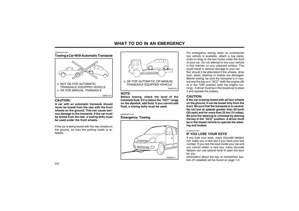 Bedienungsanleitung Hyundai Atos owners manual / page 84