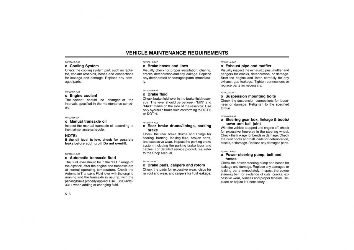 Bedienungsanleitung Hyundai Atos owners manual / page 94