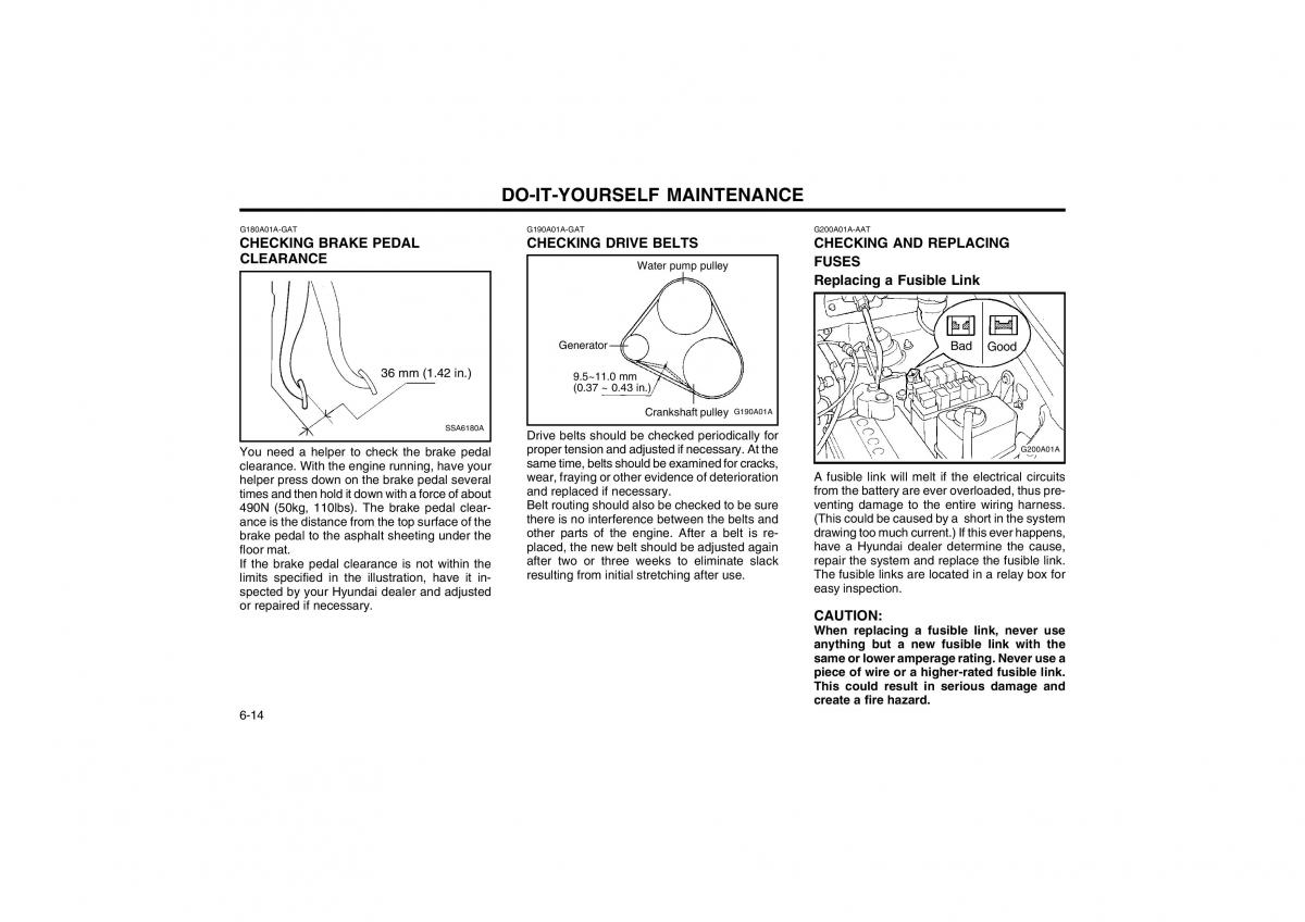 Bedienungsanleitung Hyundai Atos owners manual / page 109