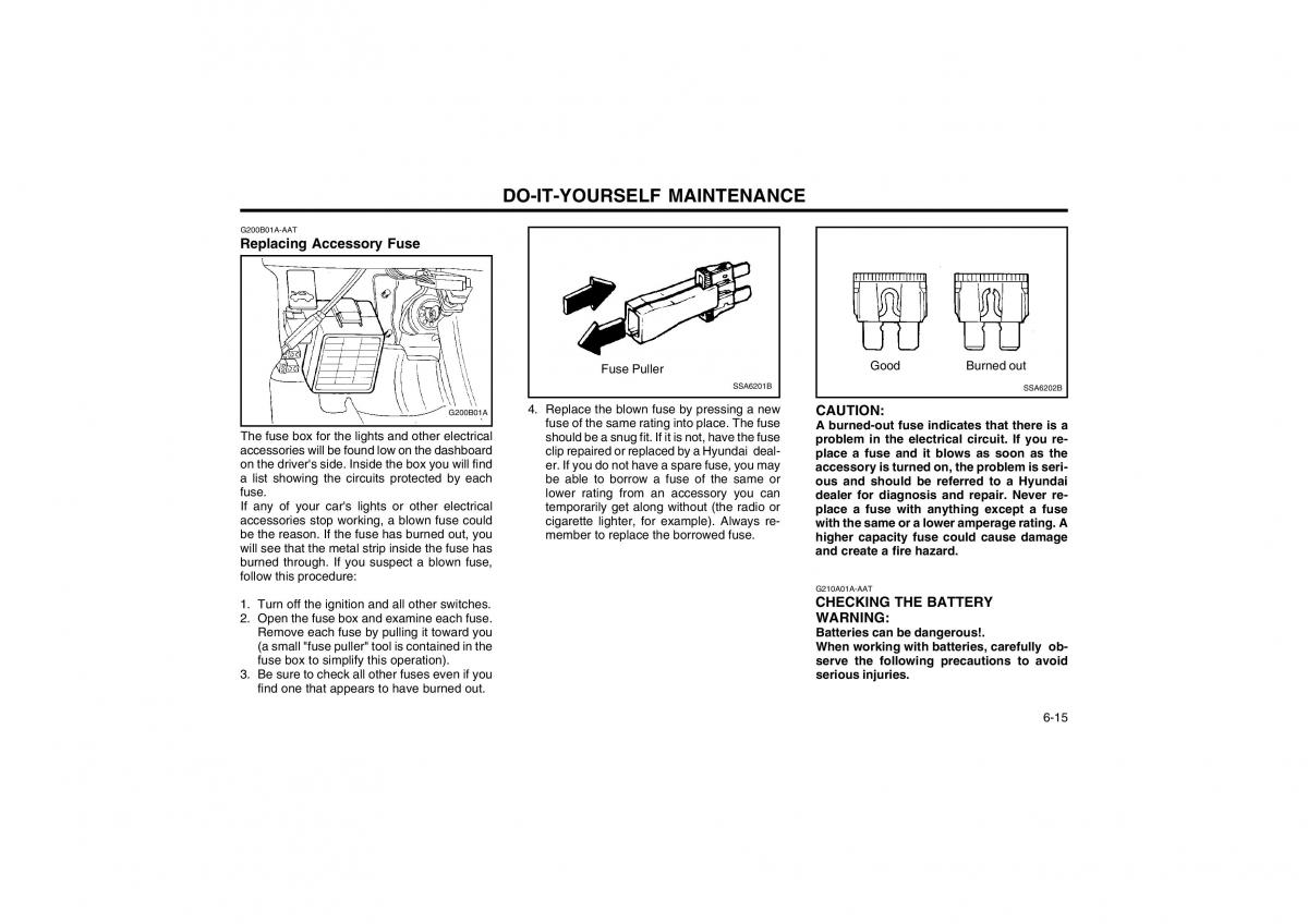 Bedienungsanleitung Hyundai Atos owners manual / page 110