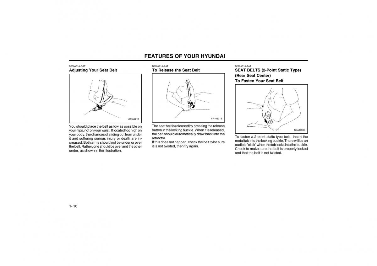 Bedienungsanleitung Hyundai Atos owners manual / page 18