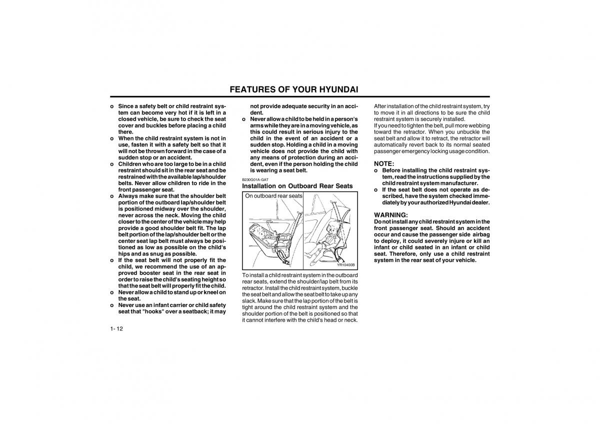 Bedienungsanleitung Hyundai Atos owners manual / page 20