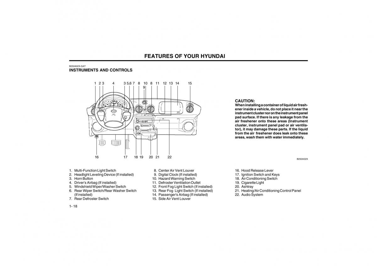 Bedienungsanleitung Hyundai Atos owners manual / page 26