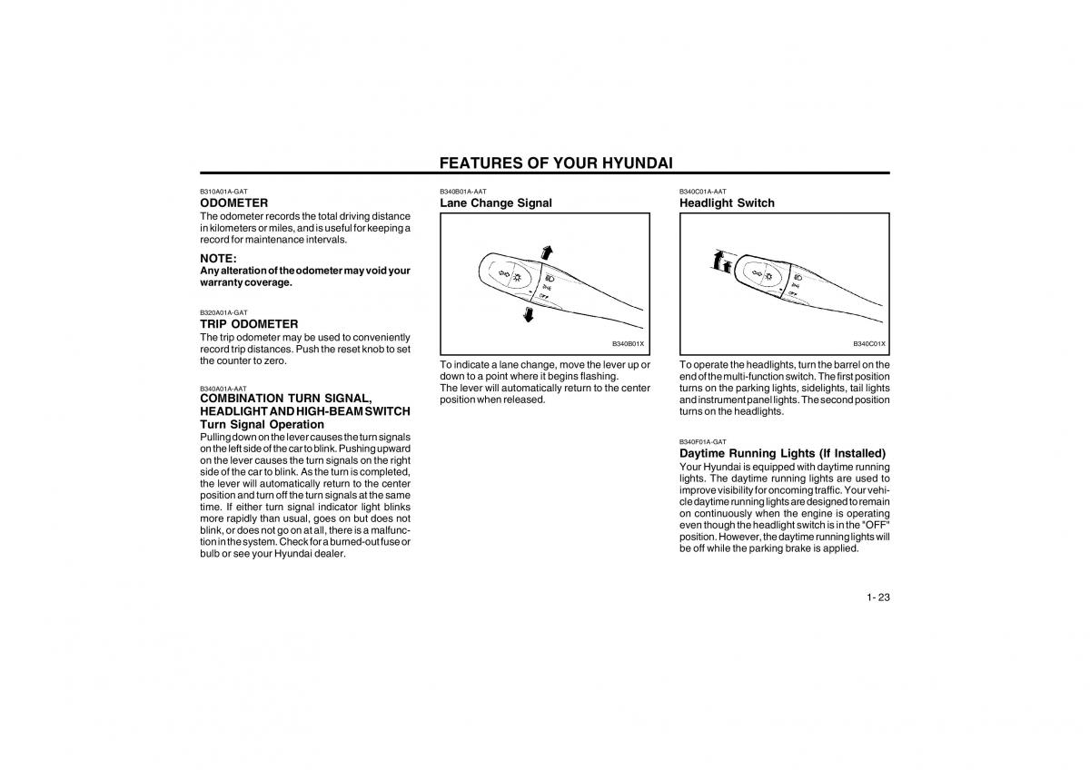 Bedienungsanleitung Hyundai Atos owners manual / page 31