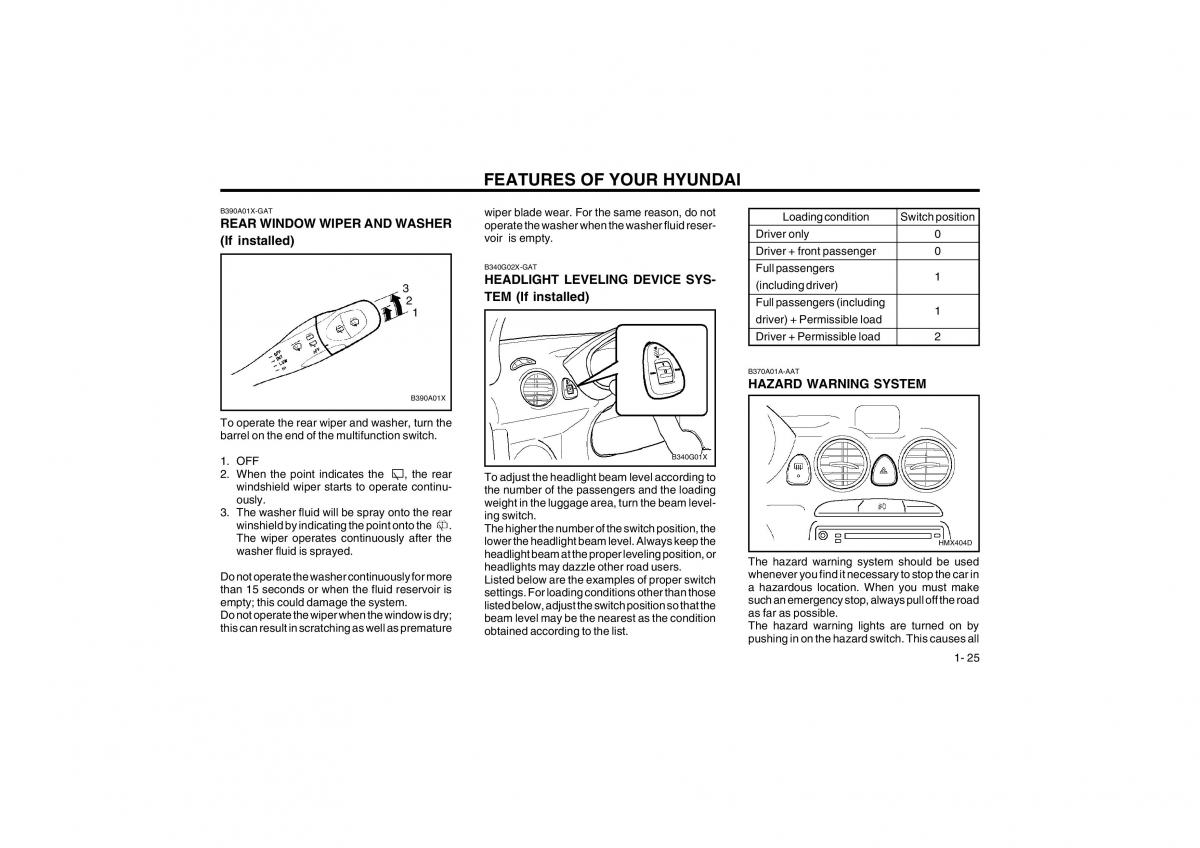 Bedienungsanleitung Hyundai Atos owners manual / page 33