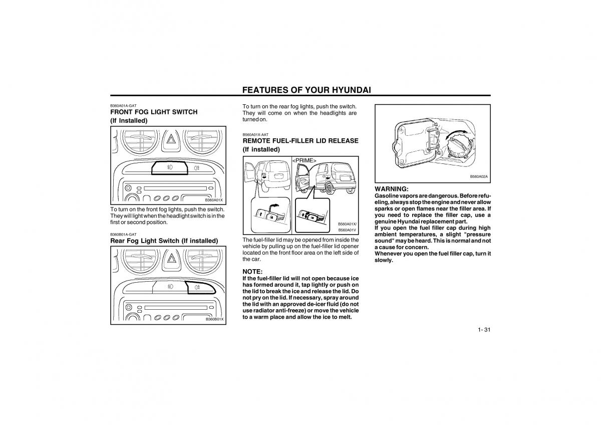 Bedienungsanleitung Hyundai Atos owners manual / page 39