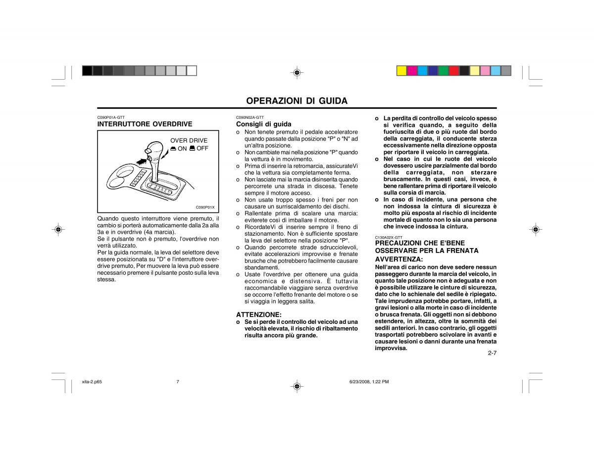 Hyundai Atos manuale del proprietario / page 57