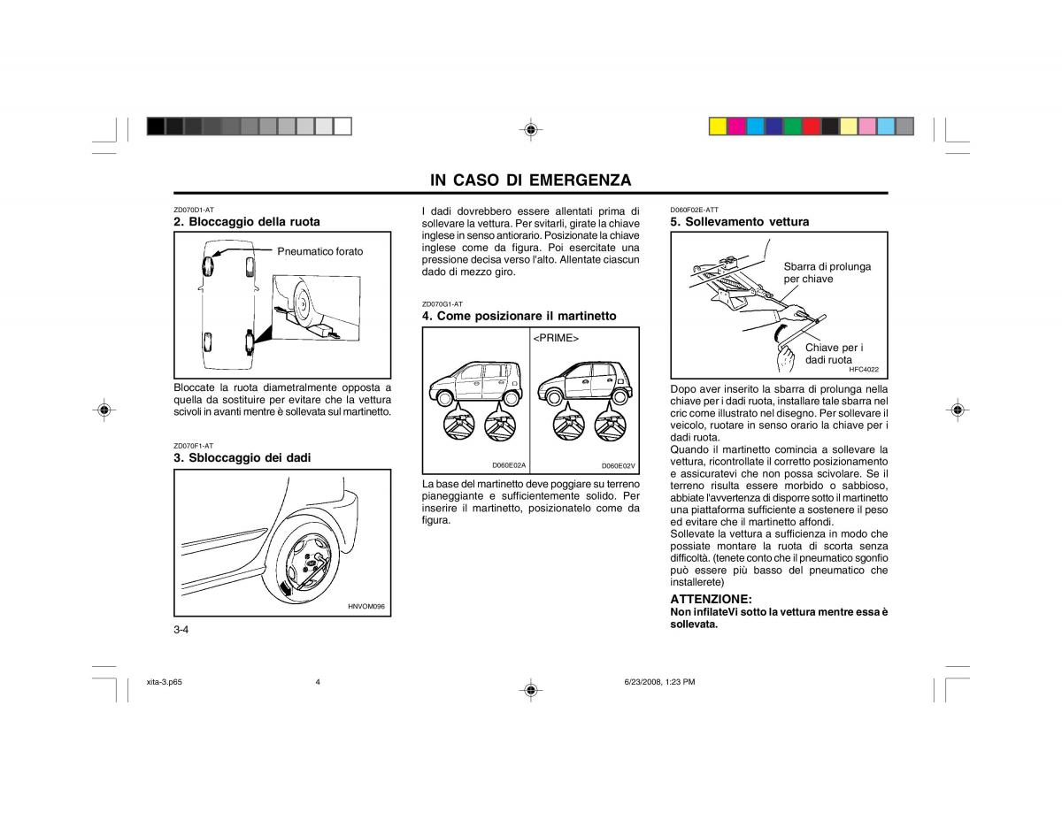 Hyundai Atos manuale del proprietario / page 68