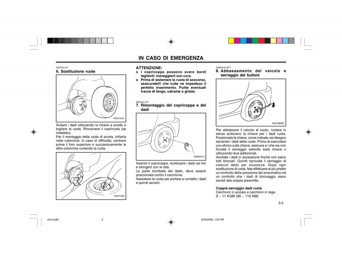 Hyundai Atos manuale del proprietario / page 69