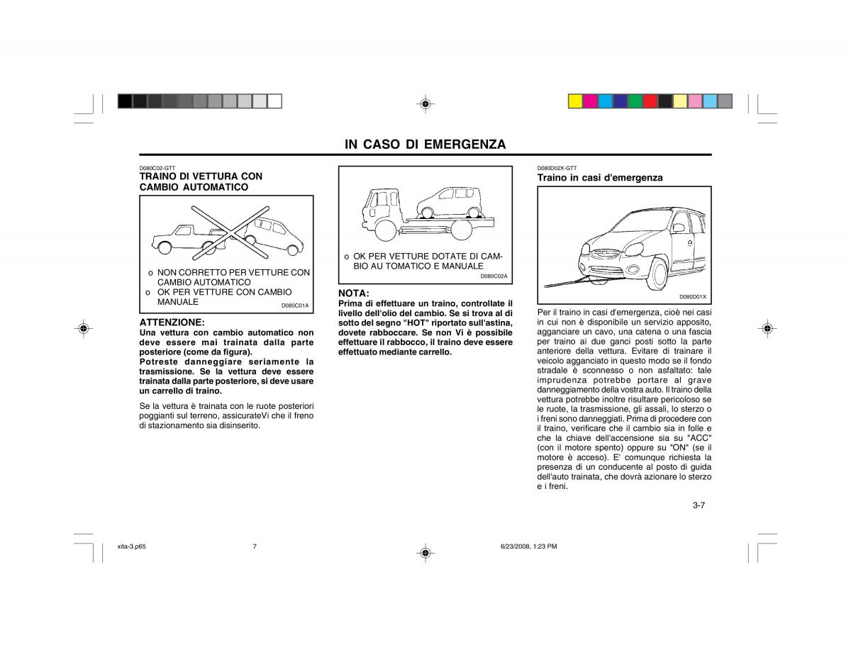 Hyundai Atos manuale del proprietario / page 71