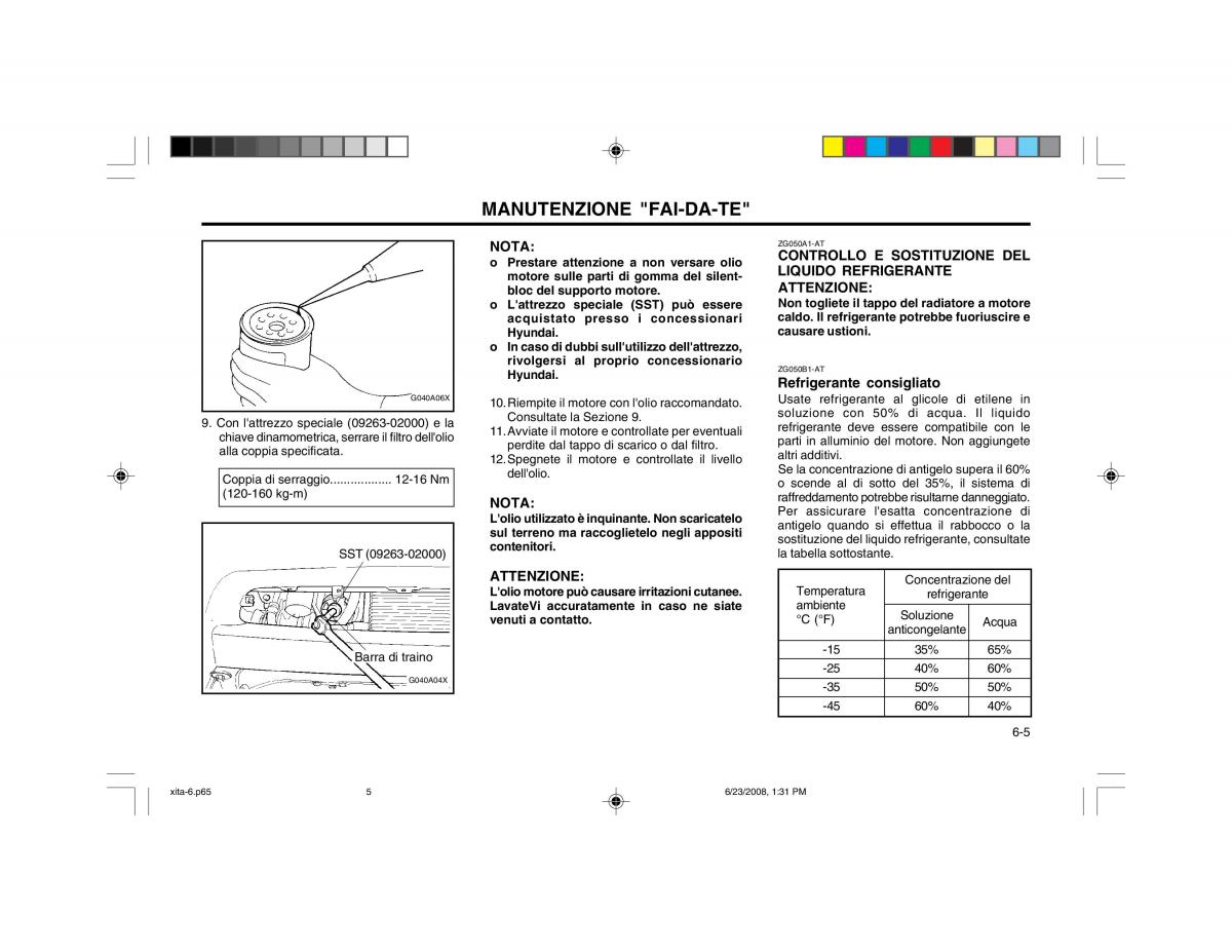 Hyundai Atos manuale del proprietario / page 86