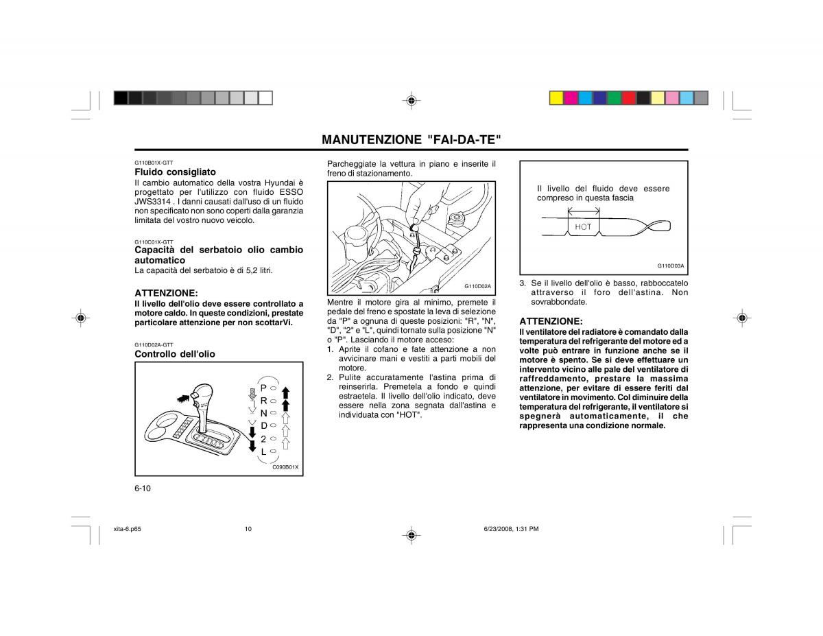 Hyundai Atos manuale del proprietario / page 91