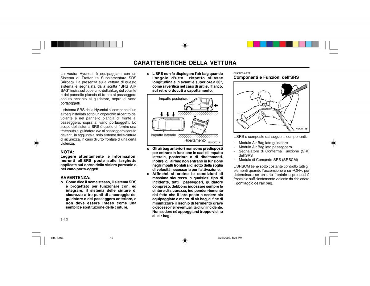 Hyundai Atos manuale del proprietario / page 20