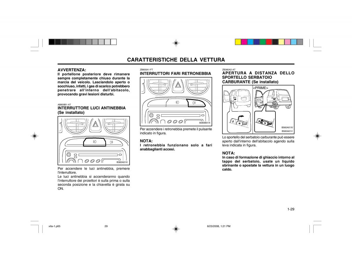 Hyundai Atos manuale del proprietario / page 37