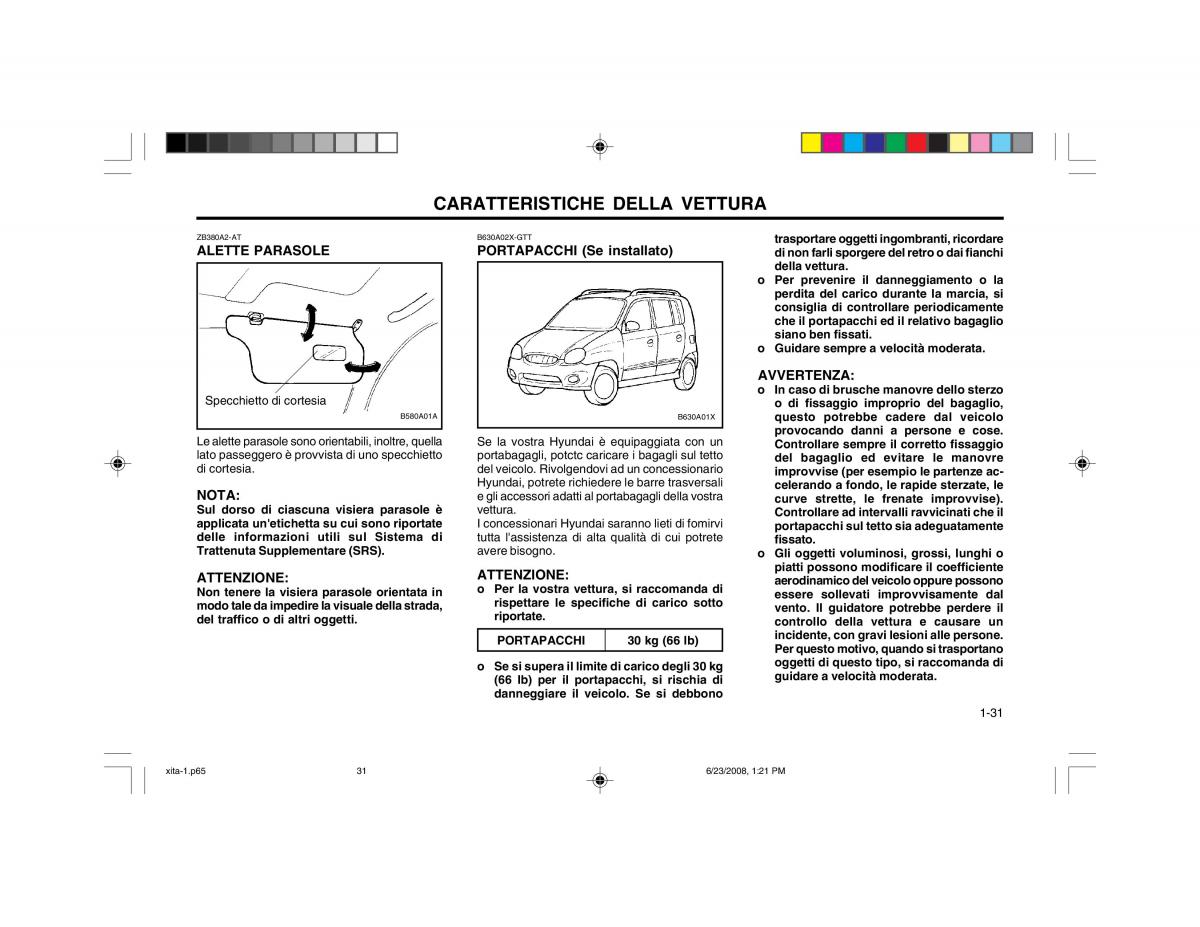 Hyundai Atos manuale del proprietario / page 39