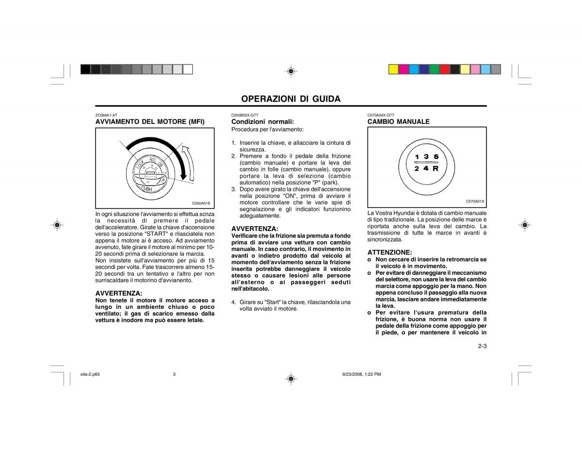 Hyundai Atos manuale del proprietario / page 53