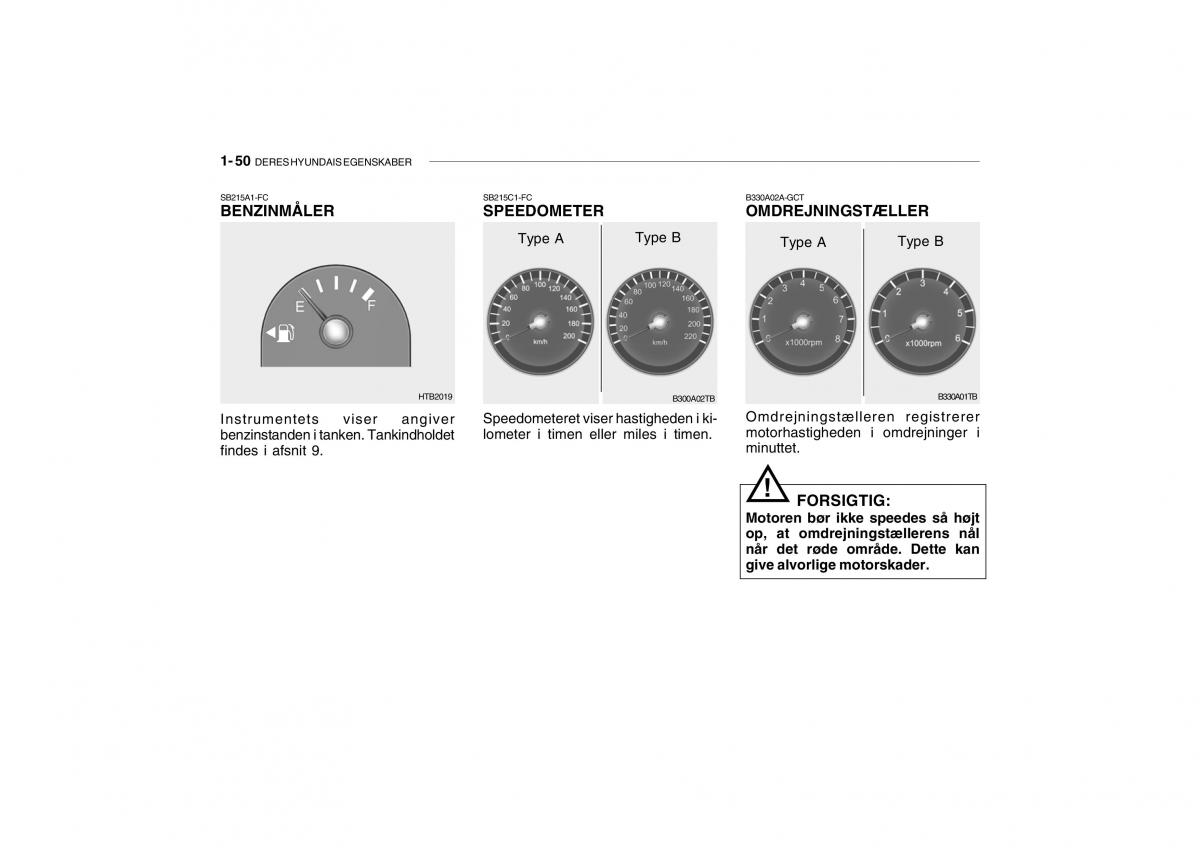 Hyundai Getz Bilens instruktionsbog / page 59