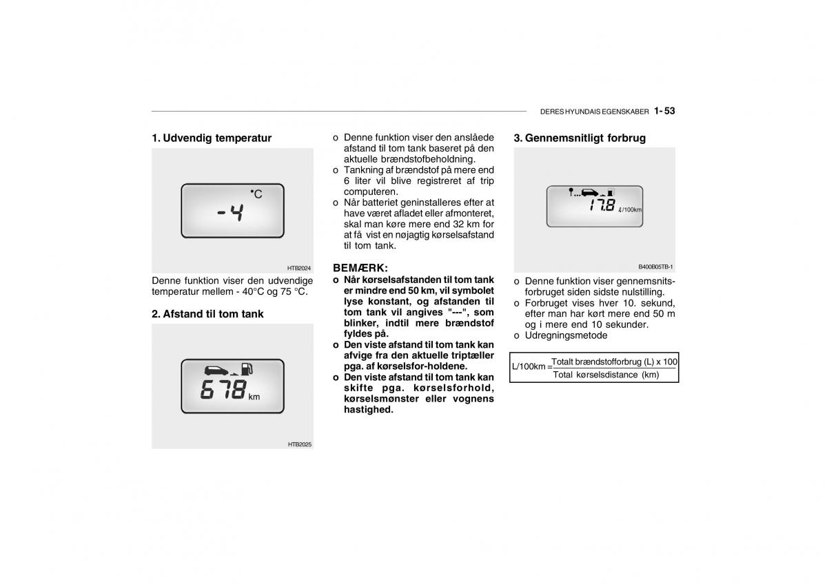 Hyundai Getz Bilens instruktionsbog / page 62