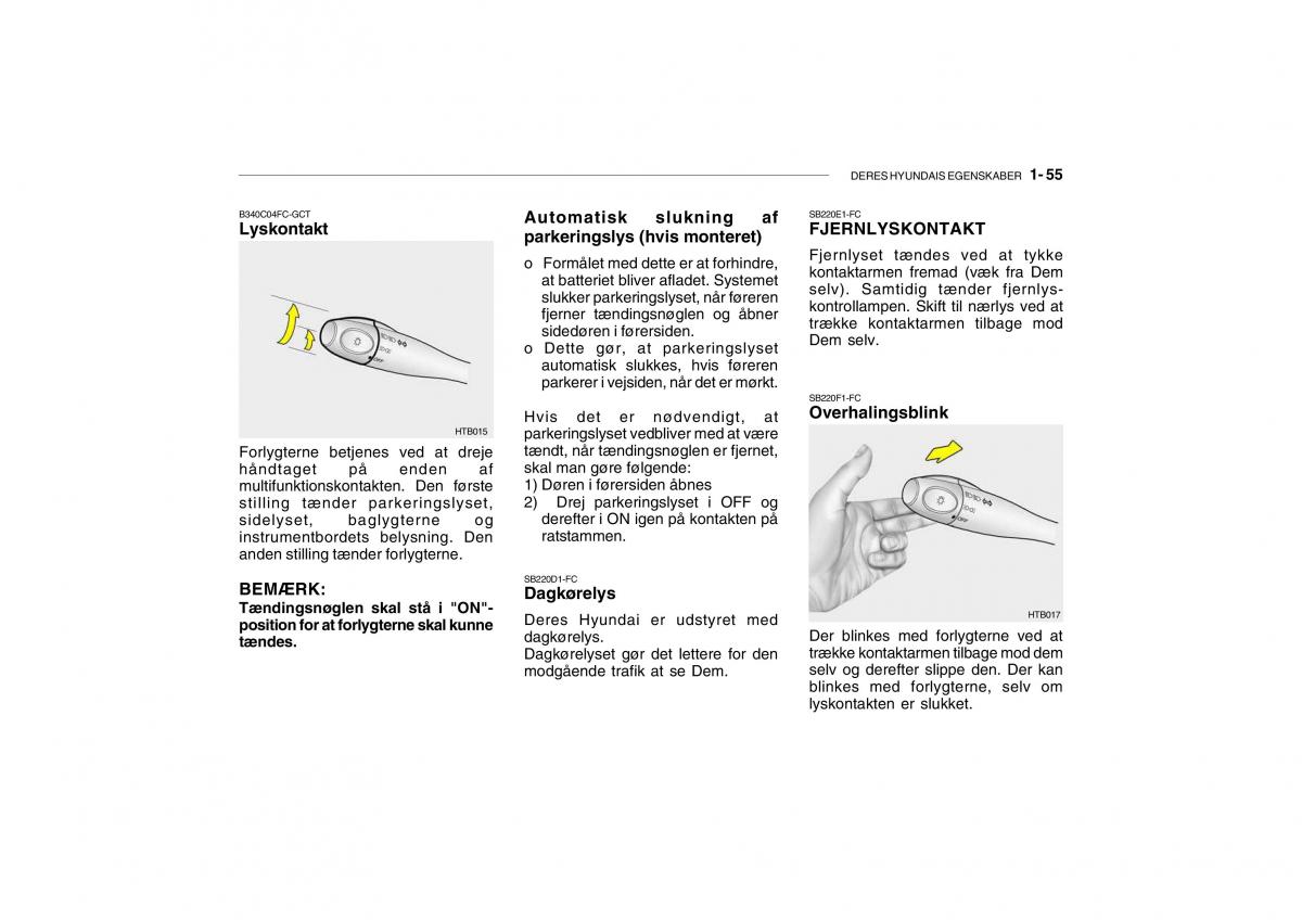 Hyundai Getz Bilens instruktionsbog / page 64