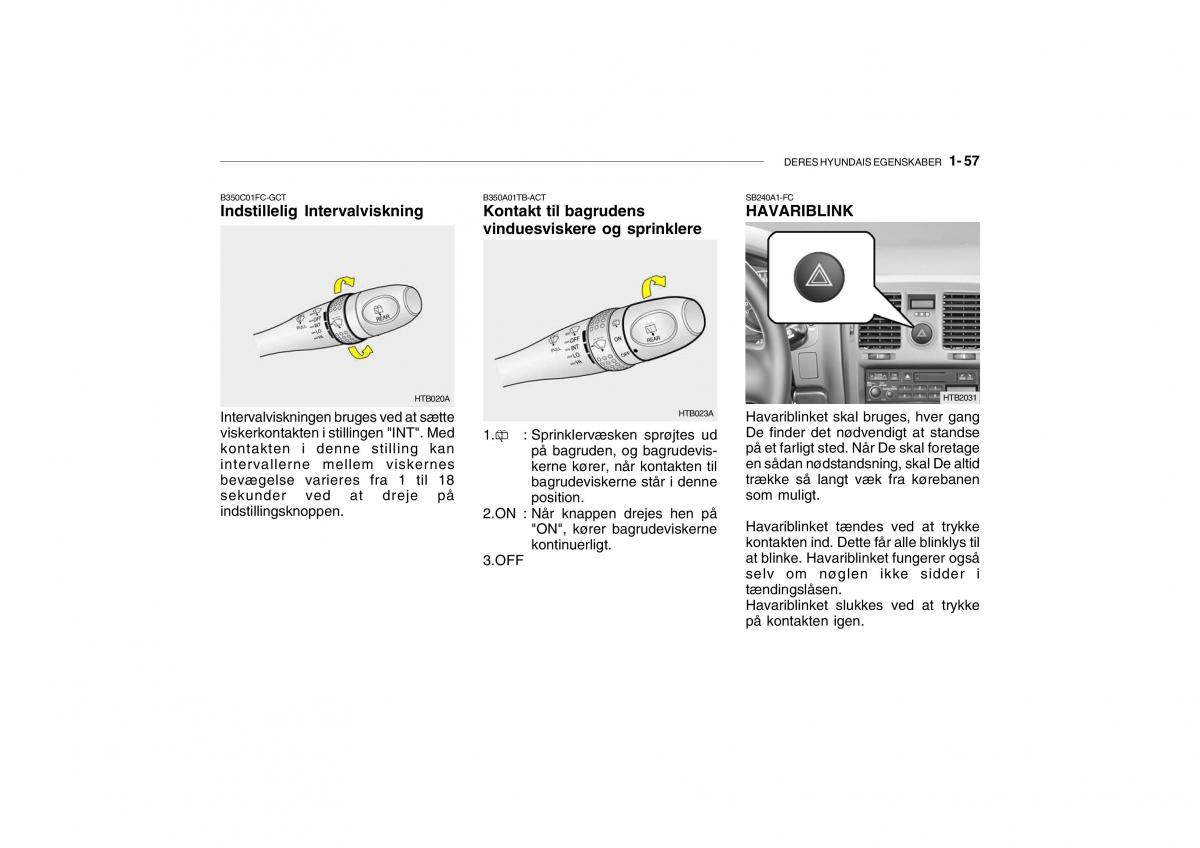 Hyundai Getz Bilens instruktionsbog / page 66