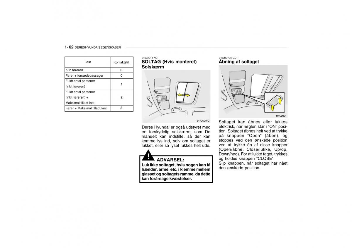 Hyundai Getz Bilens instruktionsbog / page 71