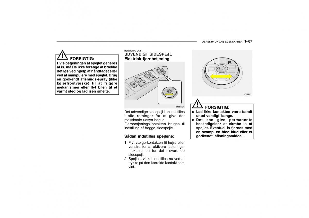 Hyundai Getz Bilens instruktionsbog / page 76