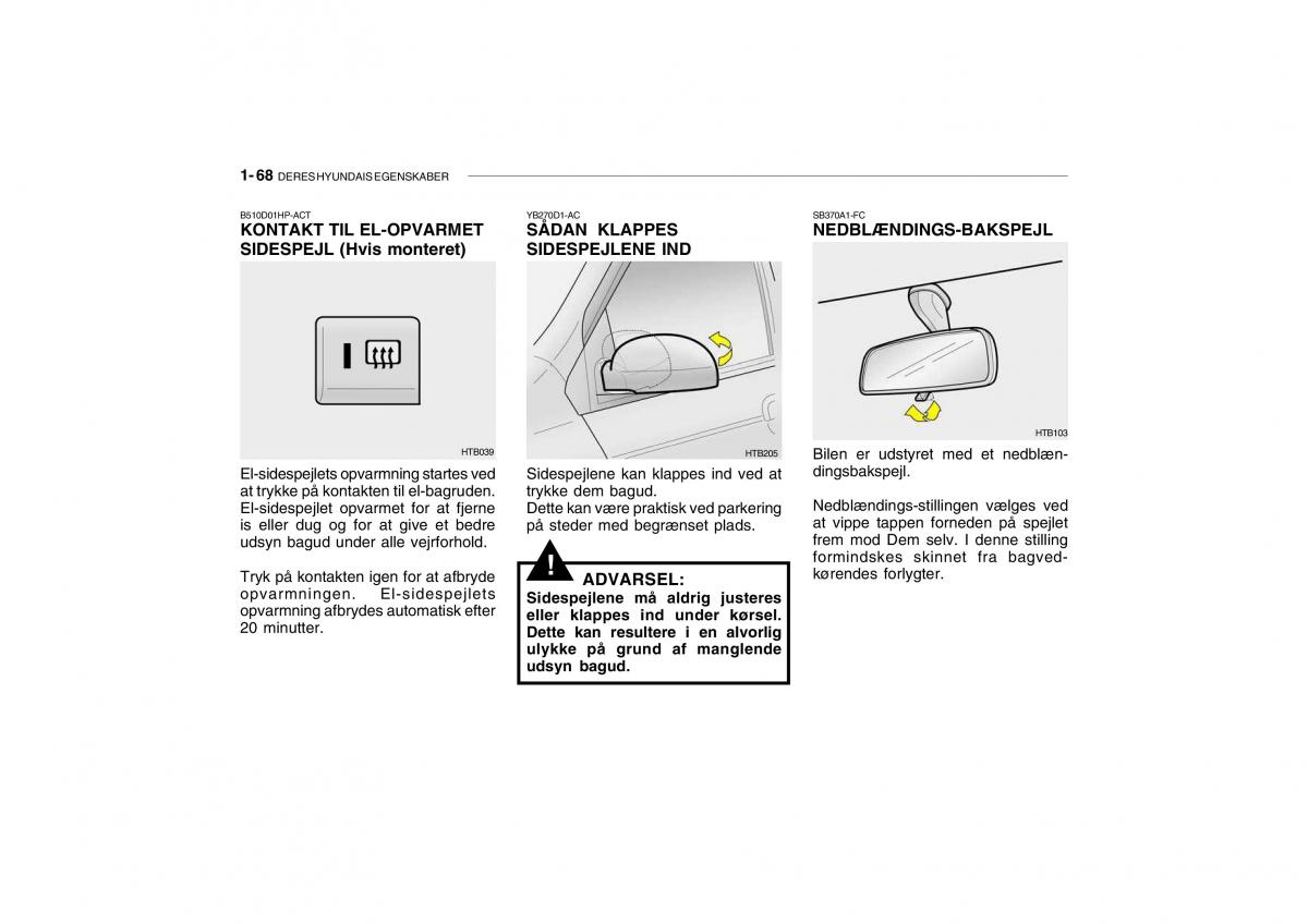 Hyundai Getz Bilens instruktionsbog / page 77