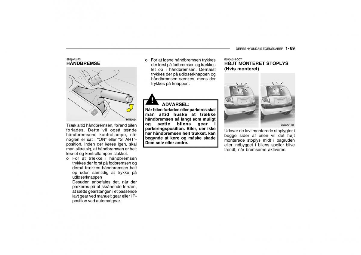 Hyundai Getz Bilens instruktionsbog / page 78