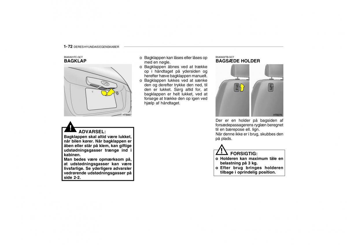 Hyundai Getz Bilens instruktionsbog / page 81