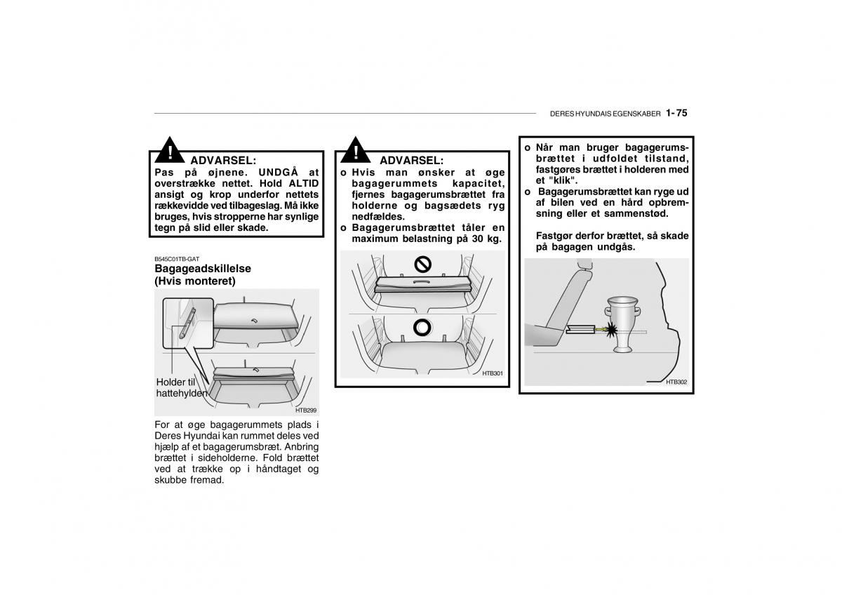 Hyundai Getz Bilens instruktionsbog / page 84