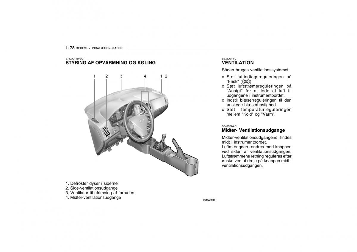 Hyundai Getz Bilens instruktionsbog / page 87