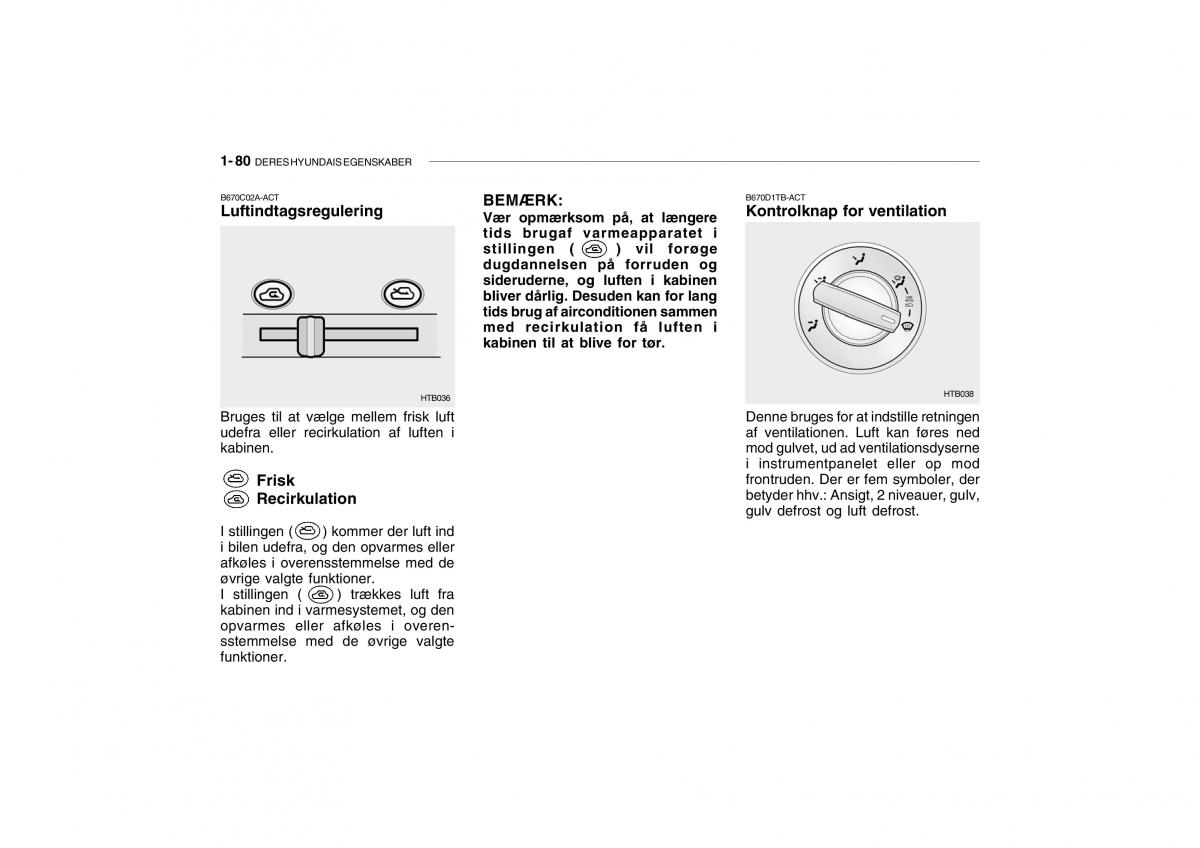 Hyundai Getz Bilens instruktionsbog / page 89