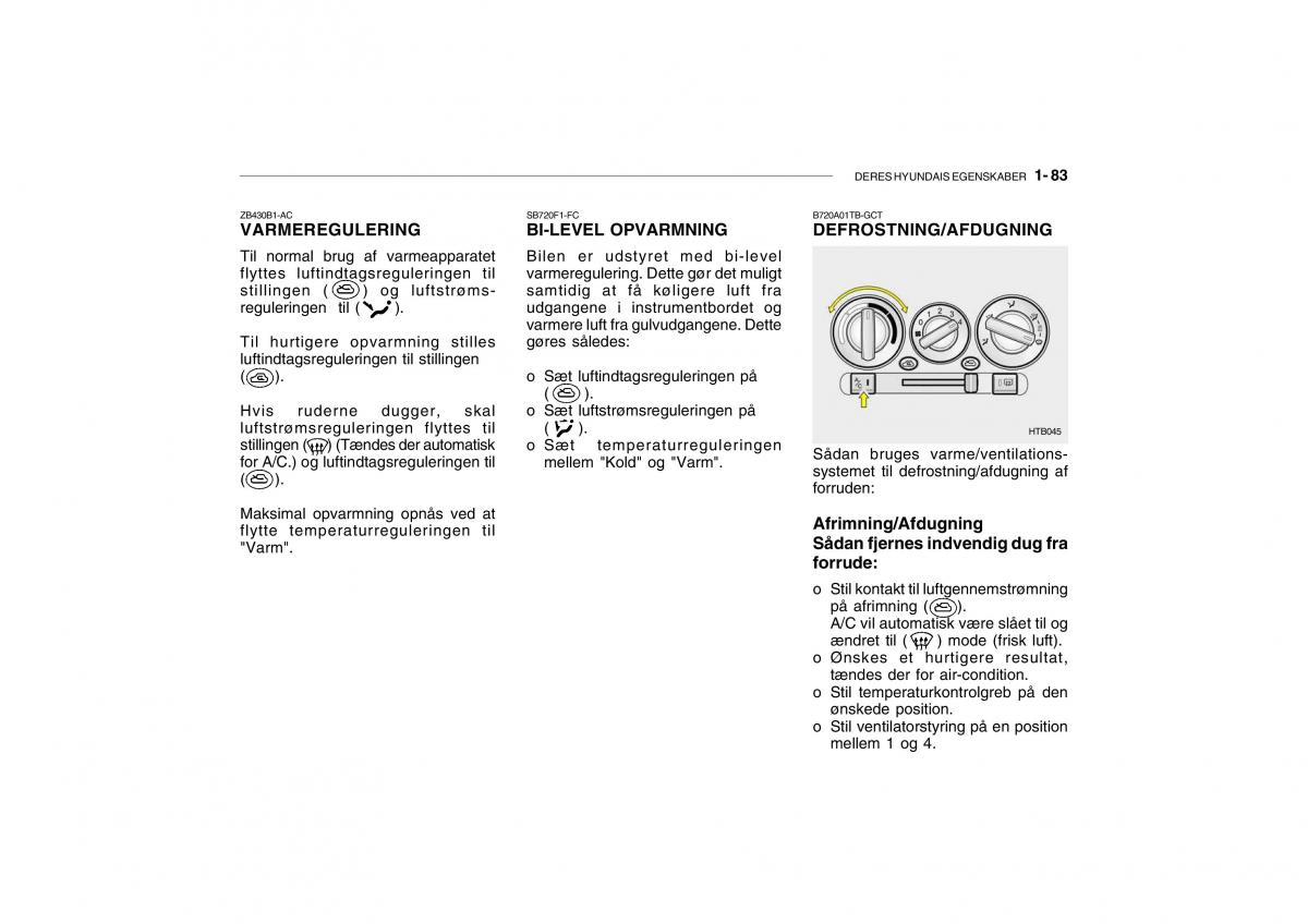 Hyundai Getz Bilens instruktionsbog / page 92