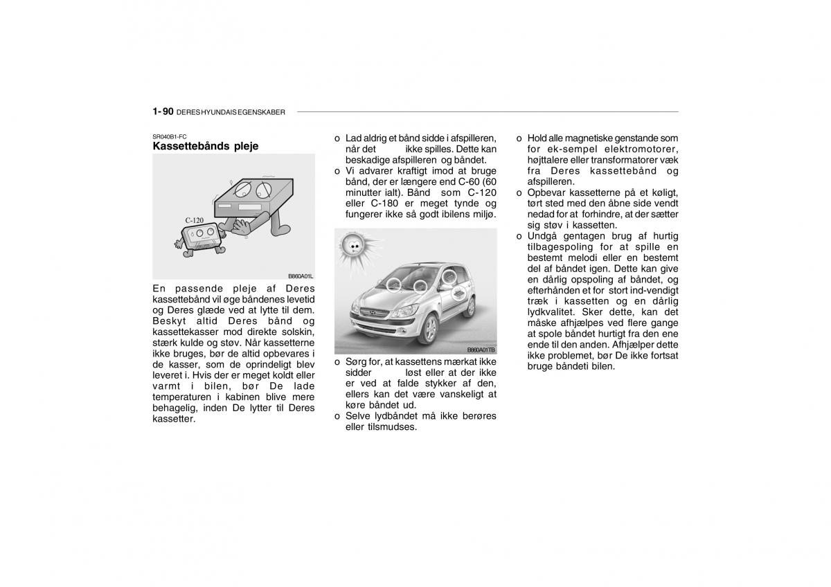 Hyundai Getz Bilens instruktionsbog / page 99