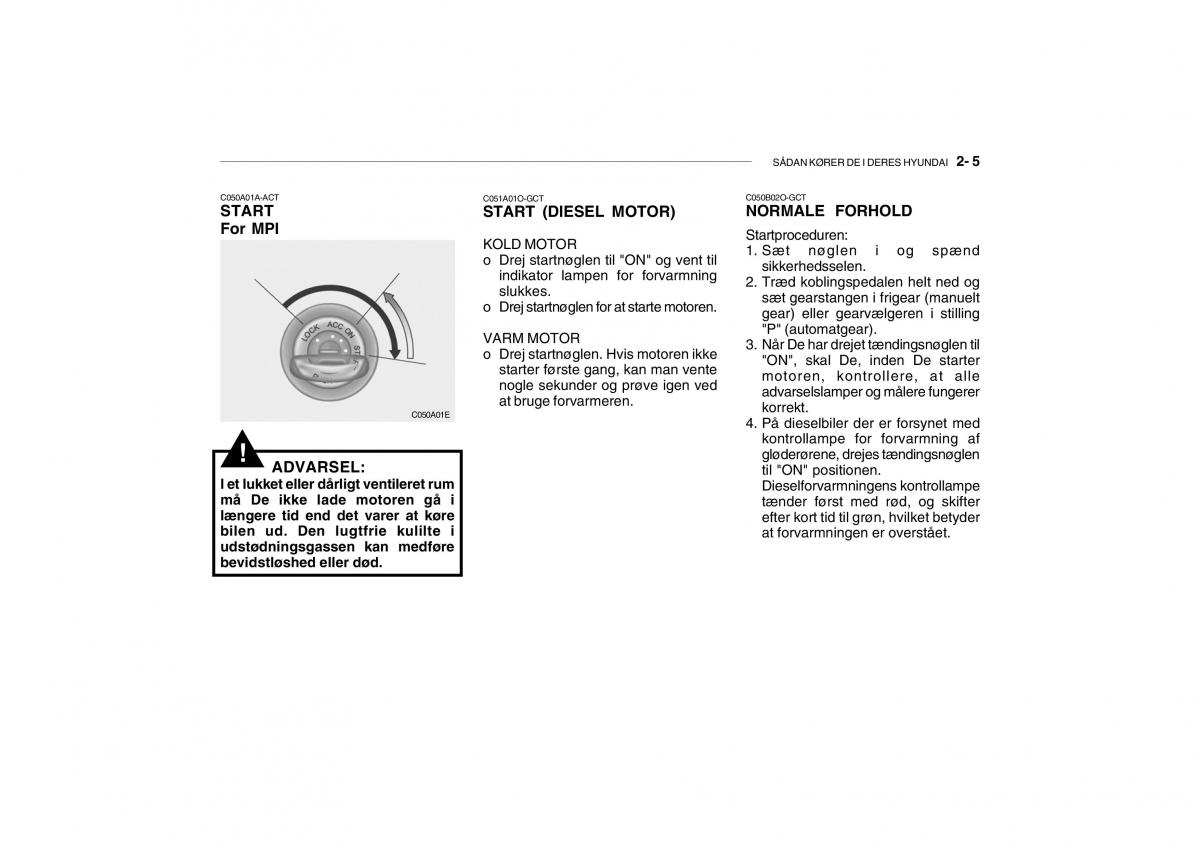 Hyundai Getz Bilens instruktionsbog / page 106