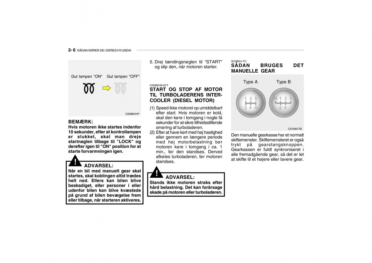 Hyundai Getz Bilens instruktionsbog / page 107