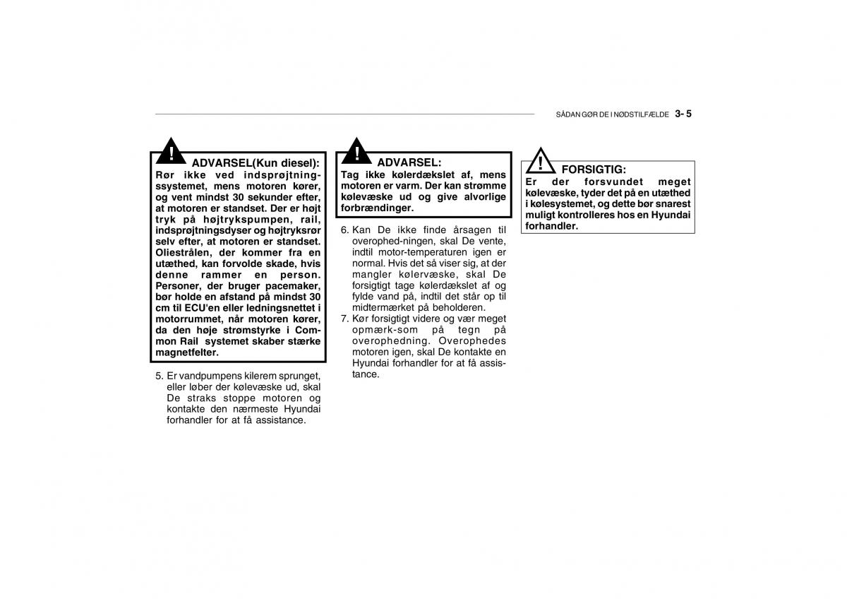 Hyundai Getz Bilens instruktionsbog / page 128