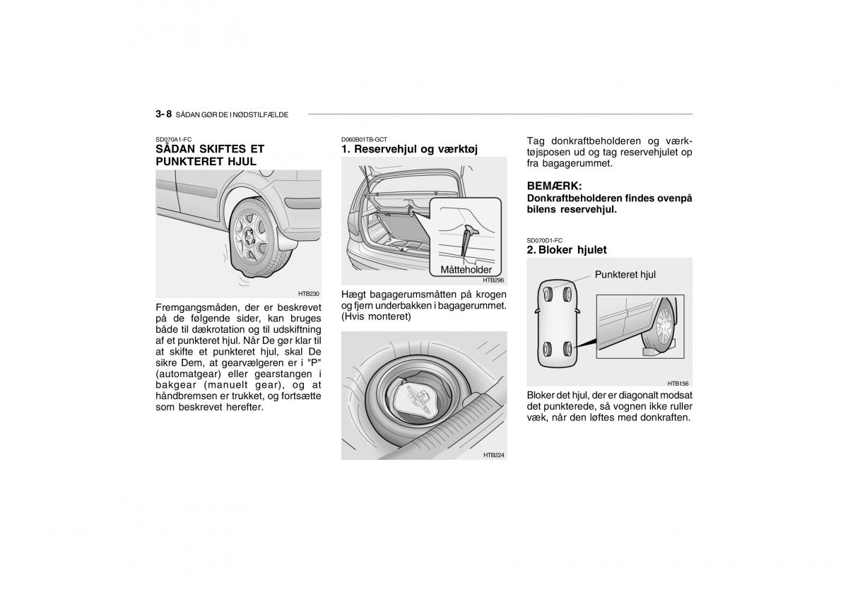 Hyundai Getz Bilens instruktionsbog / page 131