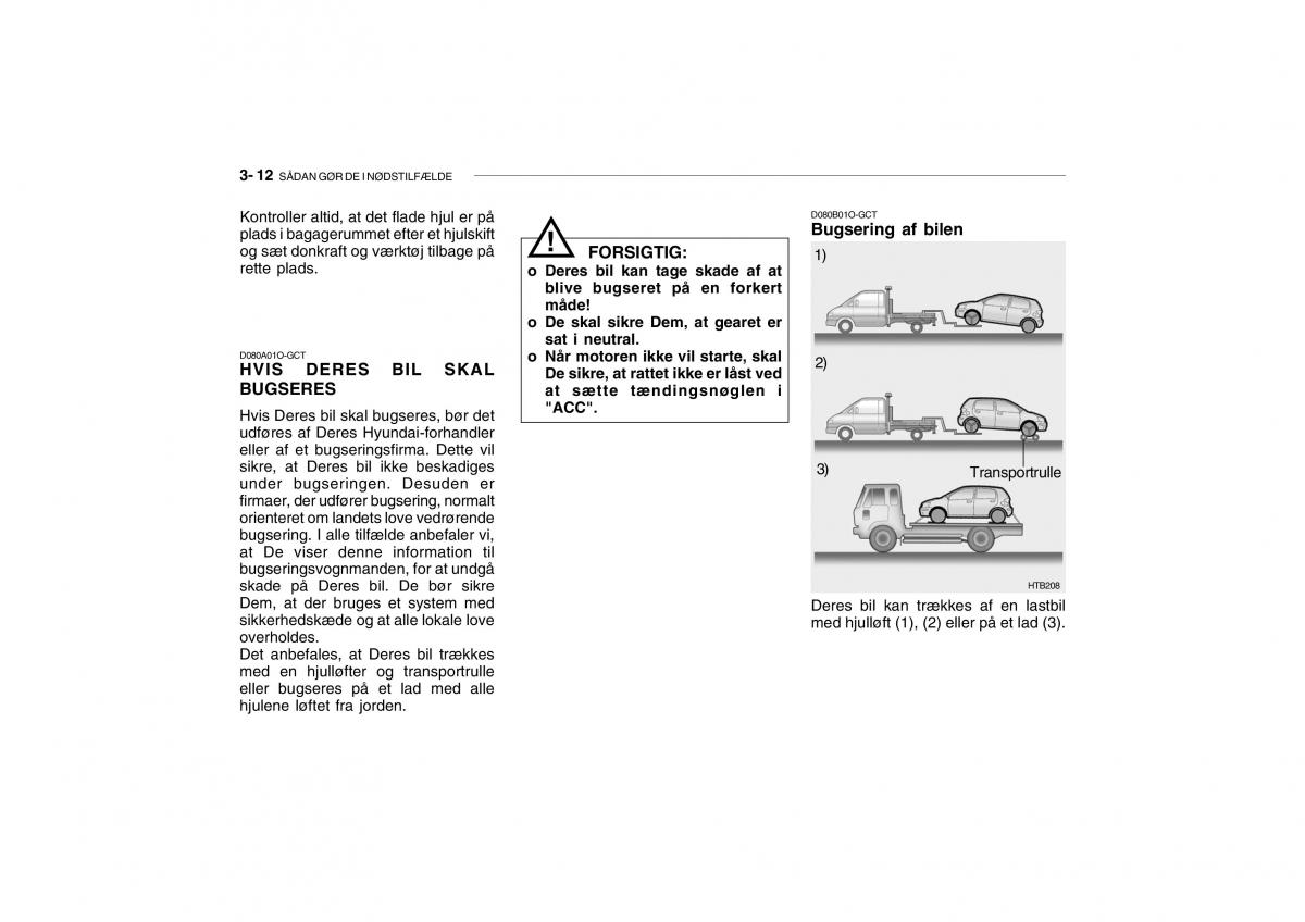 Hyundai Getz Bilens instruktionsbog / page 135