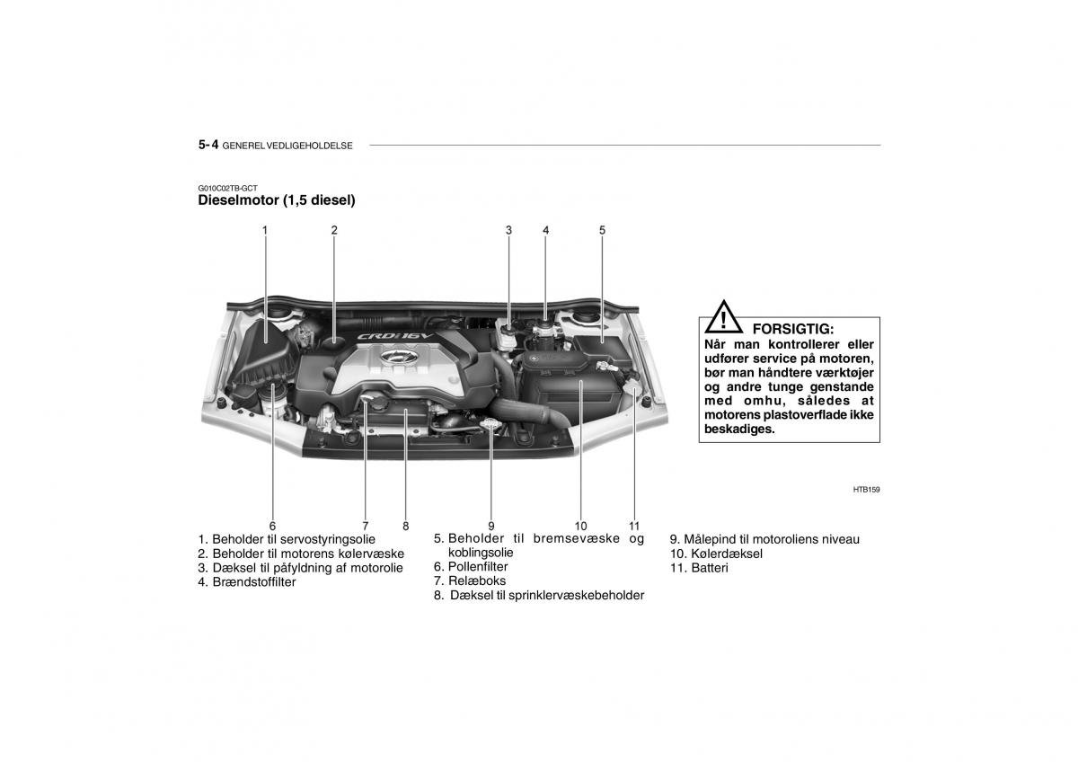 Hyundai Getz Bilens instruktionsbog / page 147