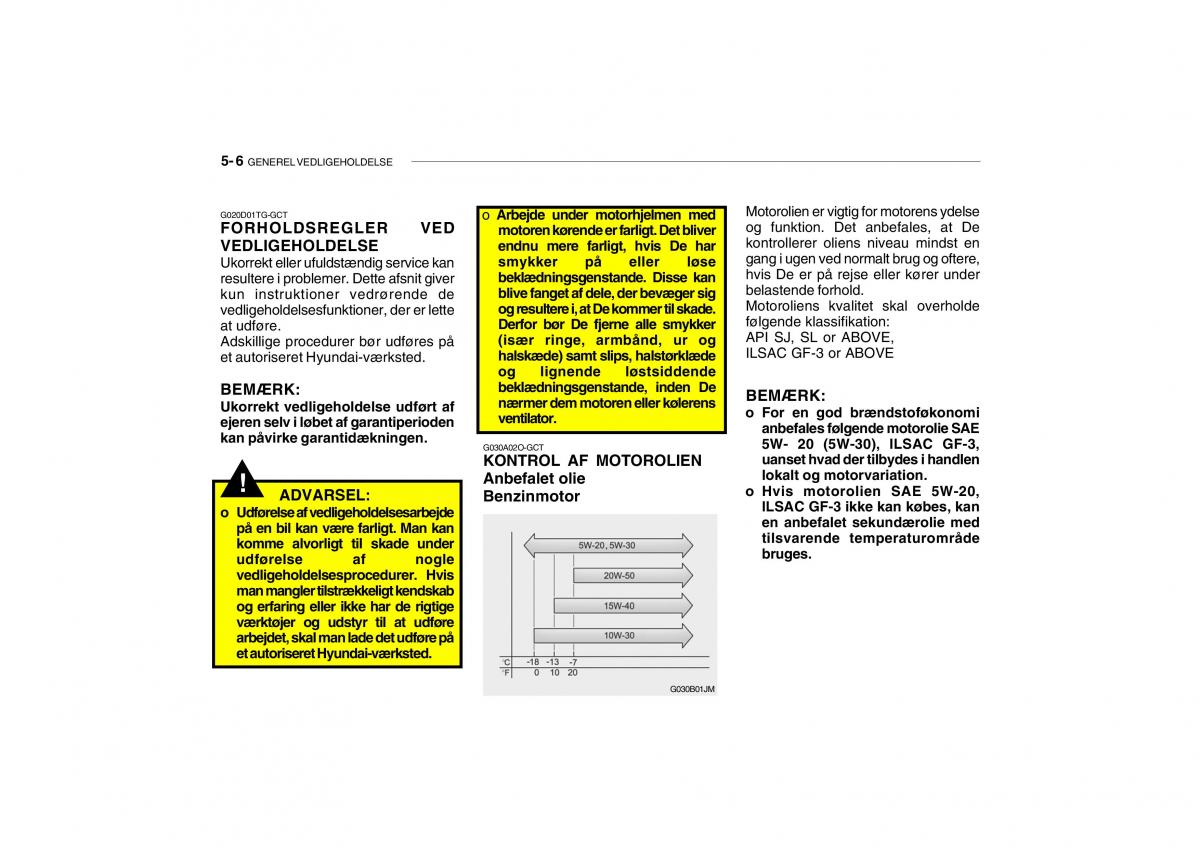 Hyundai Getz Bilens instruktionsbog / page 149