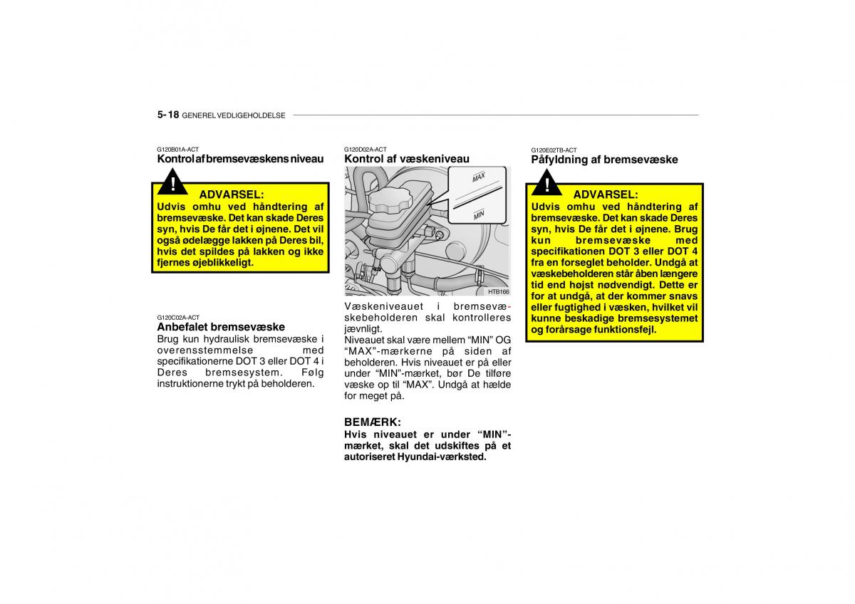 Hyundai Getz Bilens instruktionsbog / page 161