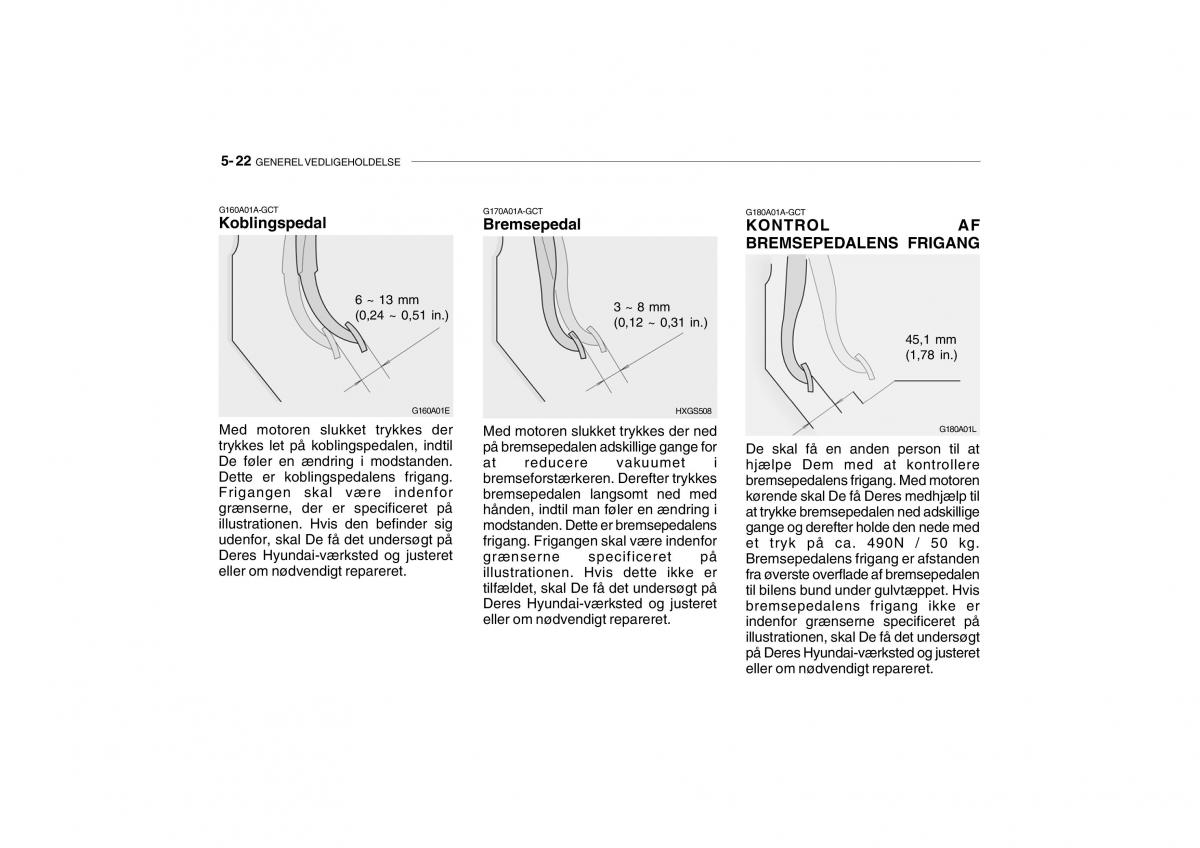 Hyundai Getz Bilens instruktionsbog / page 165