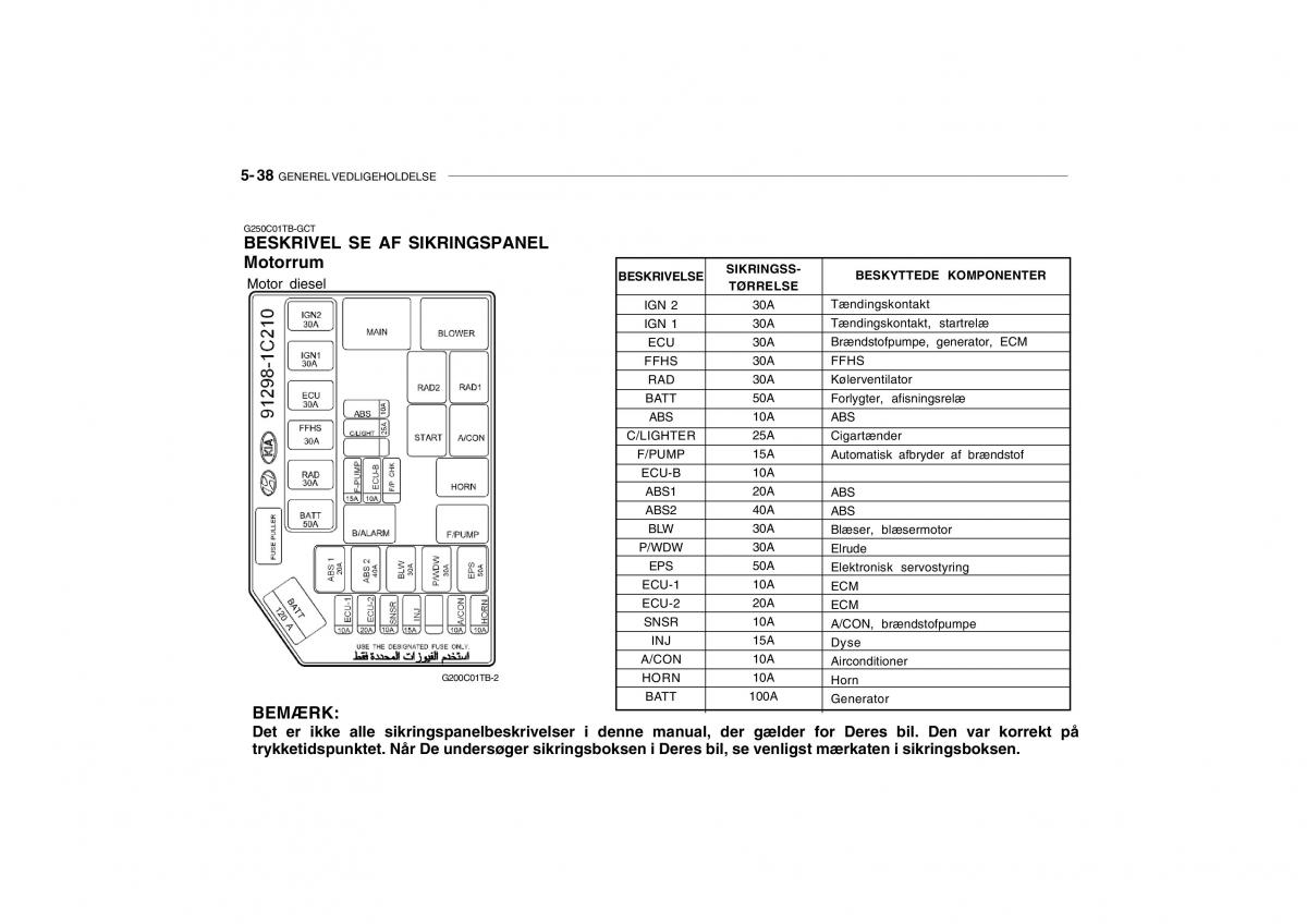 Hyundai Getz Bilens instruktionsbog / page 181