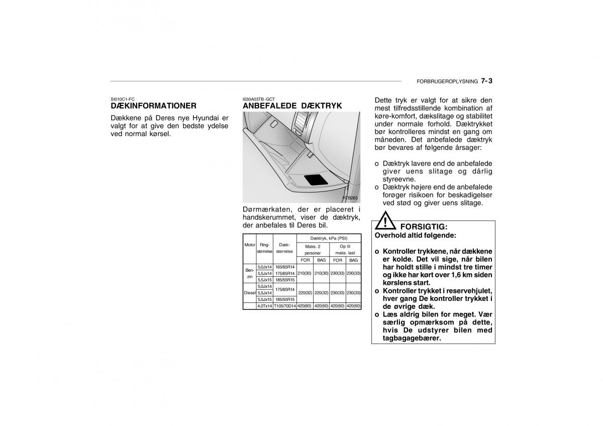 Hyundai Getz Bilens instruktionsbog / page 188