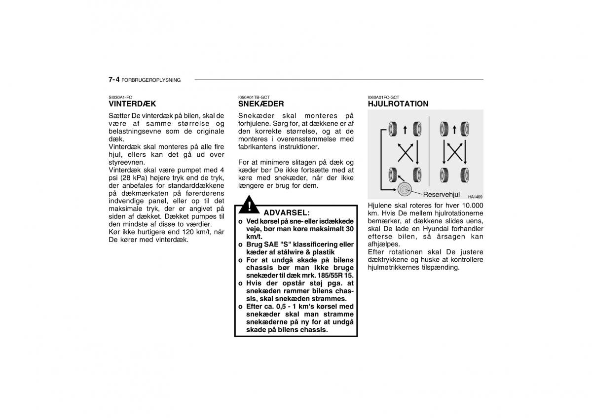 Hyundai Getz Bilens instruktionsbog / page 189