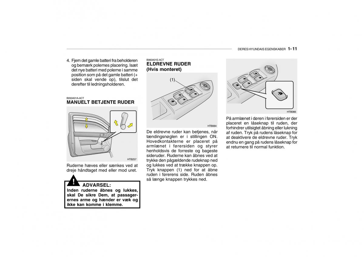 Hyundai Getz Bilens instruktionsbog / page 20